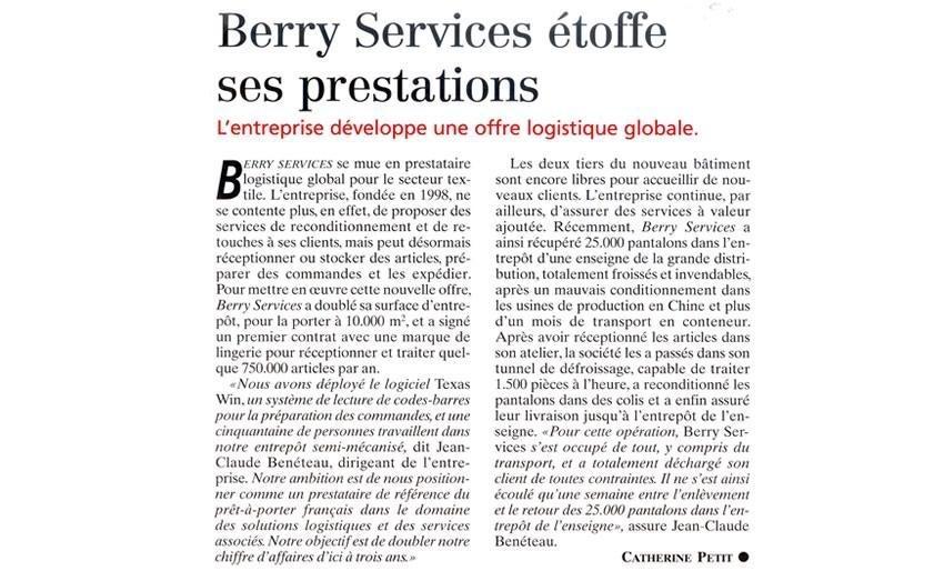 Berry Services expands its services