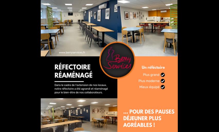 Berry Services aménage un nouveau réfectoire