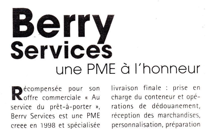 Berry Services une PME à l'honneur