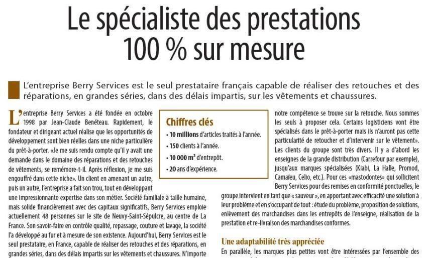 Berry Services le spécialiste des prestations 100% sur mesure