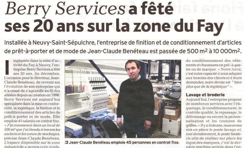 Berry Services a fêté ses 20 ans sur la zone du Fay