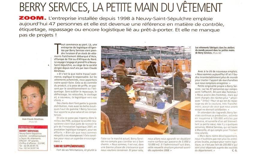 Berry Services la petite main du vêtement