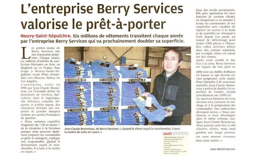 L'entreprise Berry Services valorise le prêt-à-porter