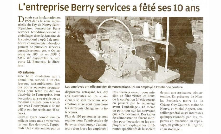 Berry Services has celebrated its 10th anniversary