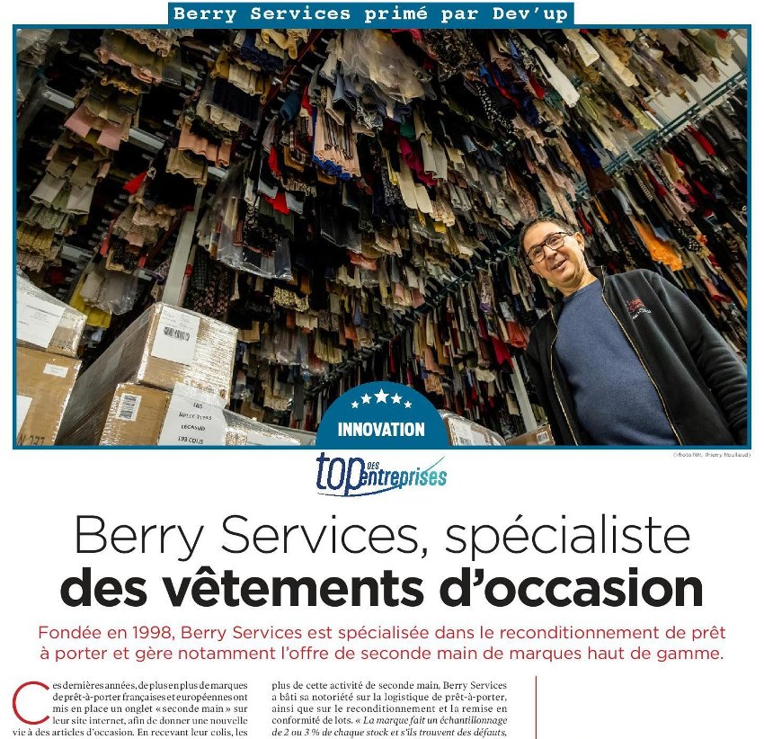 Berry Services spécialiste des vêtements d'occasion